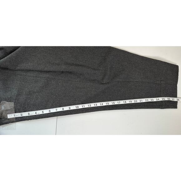 Me + Em Black Herringbone Tapered Ankle Pants Black Side Trim Office Workwear 30 - Picture 6 of 9